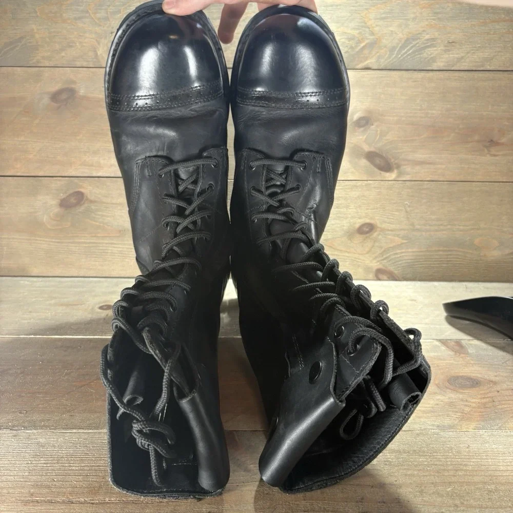 bates paratrooper mens size 12 shoes black leather tall combat military boots